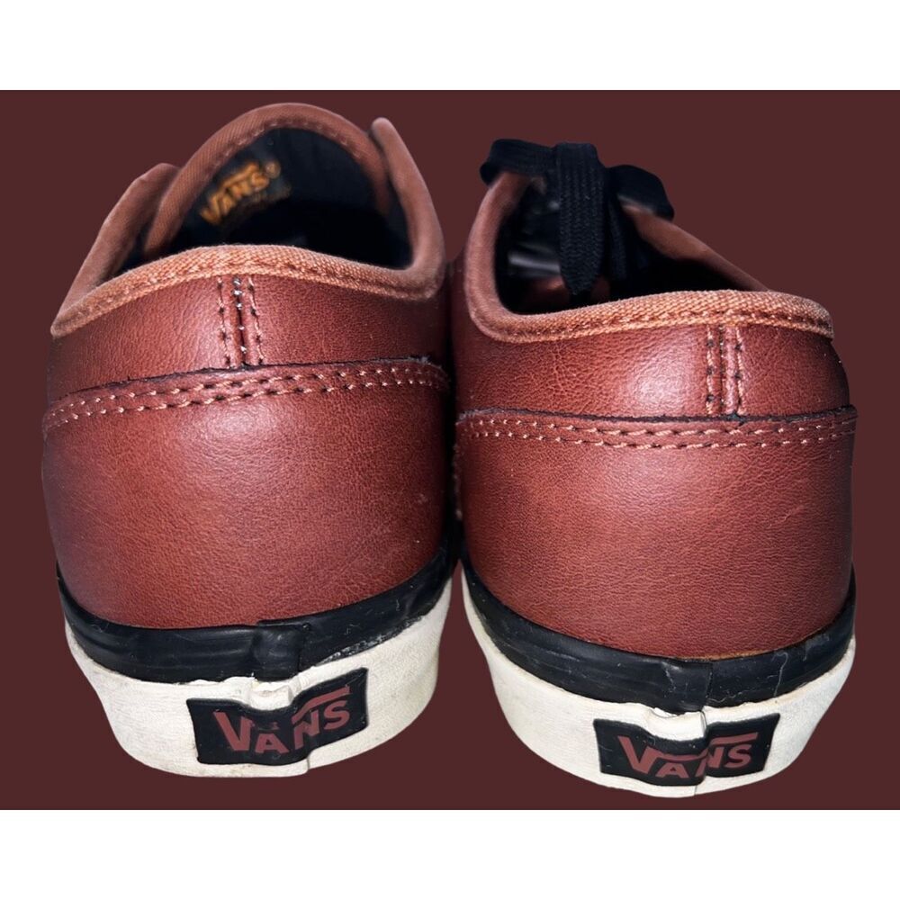 Unisex Vans Leather Low Tops Skate Shoes Sneakers Size 6.5 - Picture 6 of 8